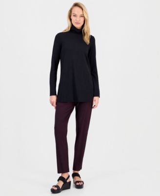 Women's Side-Slit Turtleneck Tunic