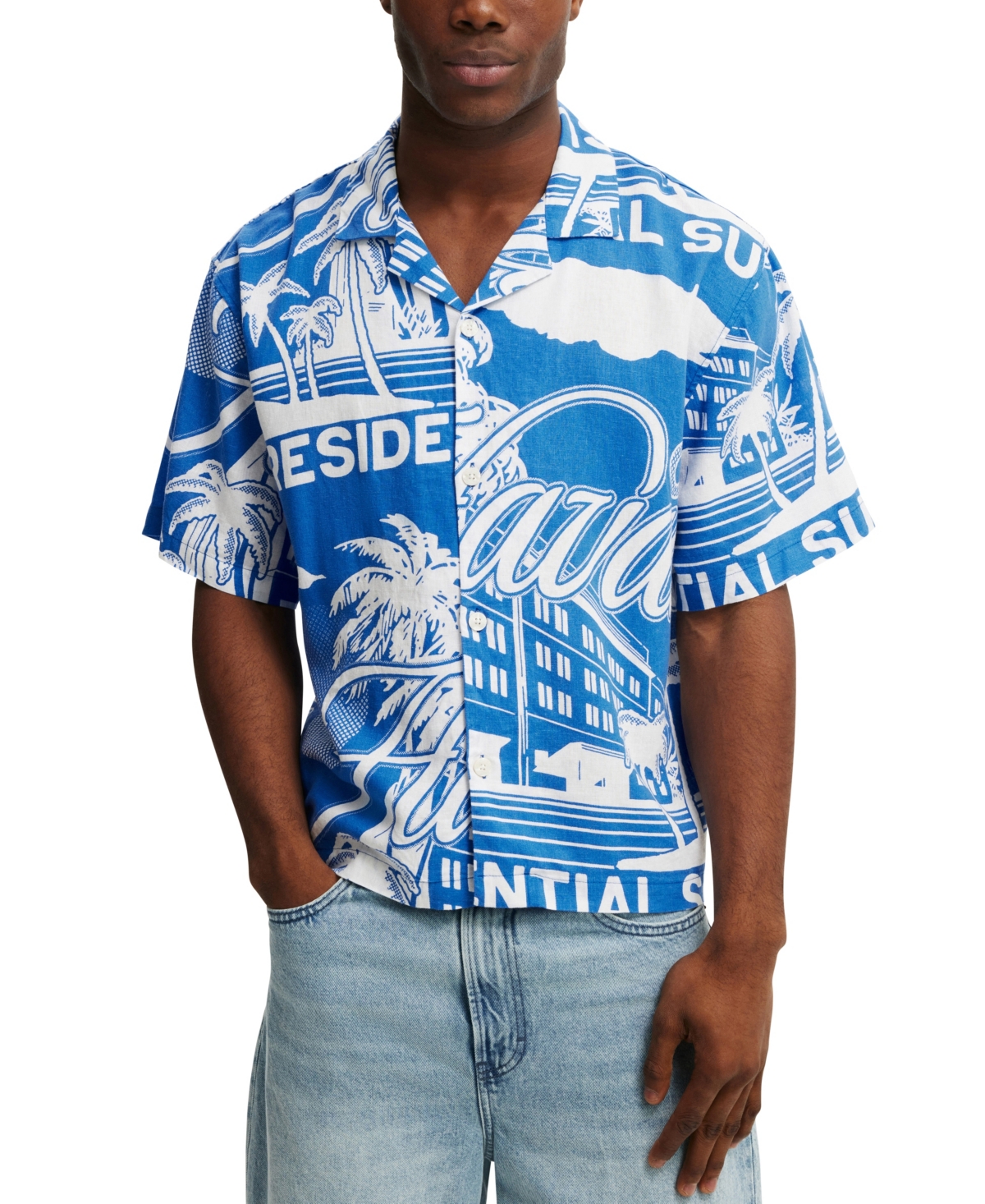 Cotton On Men's Cabana Short Sleeve Shirt