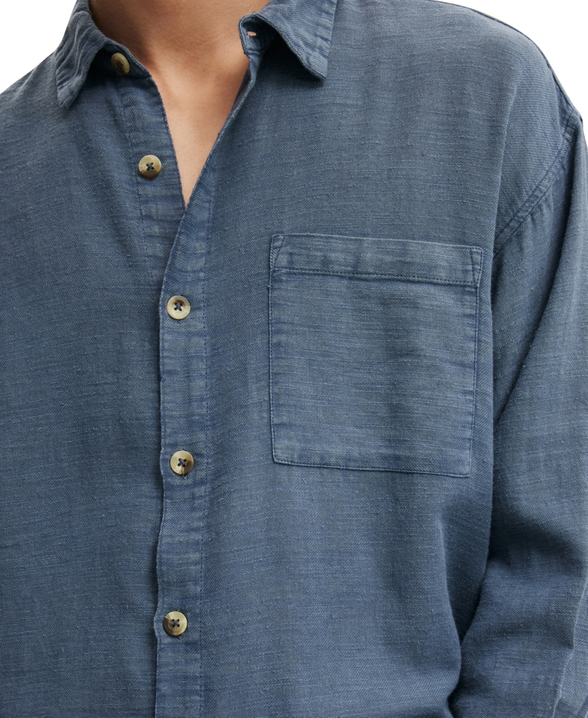 Cotton On Men's Washed Long-Sleeve Shirt