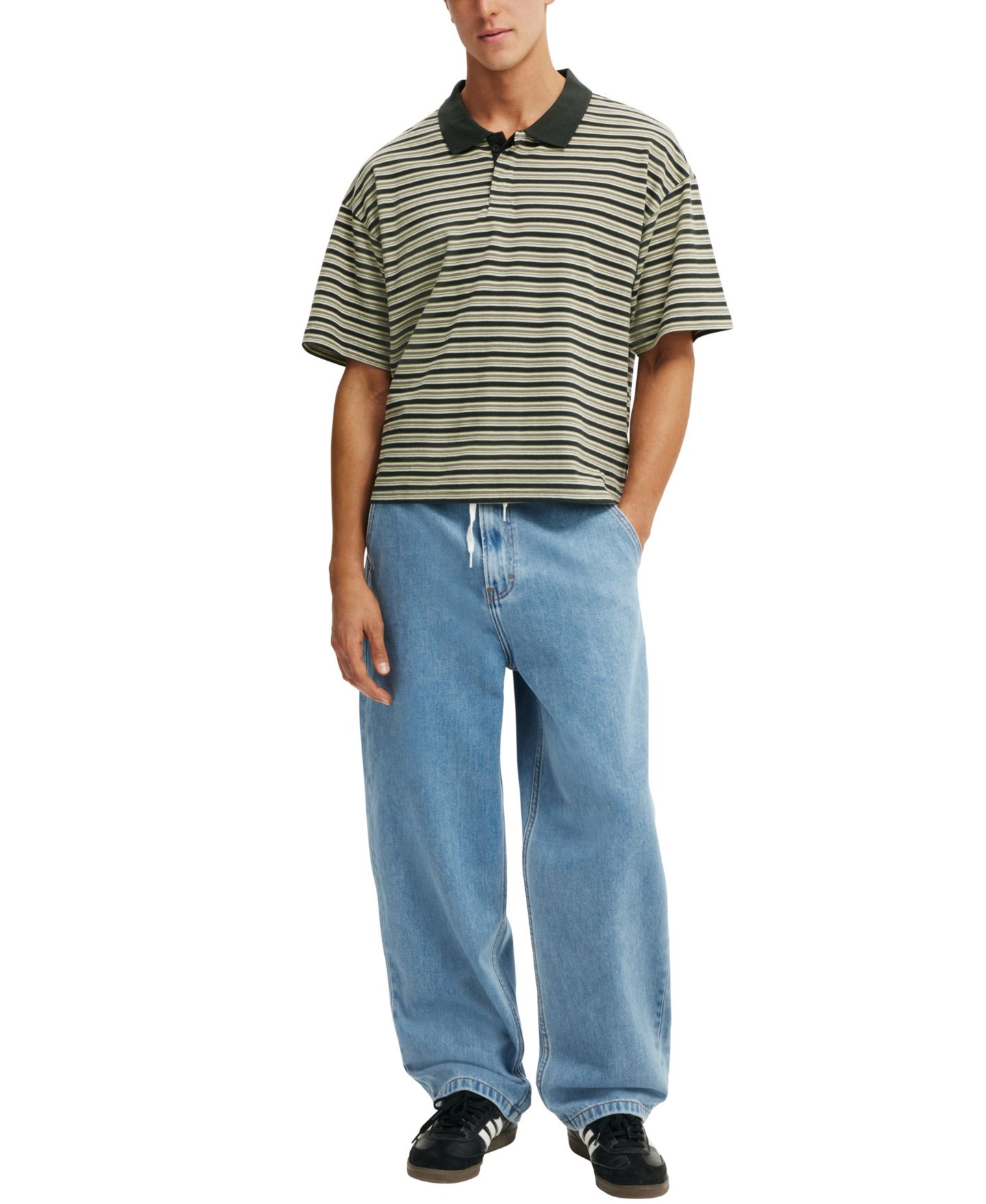Мужские джинсы COTTON ON Baggy Skater Jean, цвет: Чёрный — фото 6