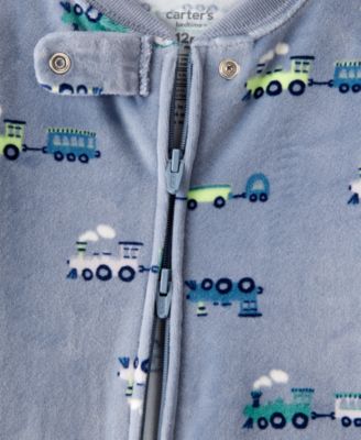 Baby Boys' or Baby Girl Dream Plush Footed Long-Sleeve One Piece Pajama