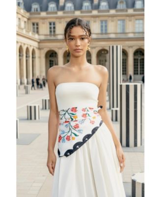 Double Sided Silk Scarf Floral Echo