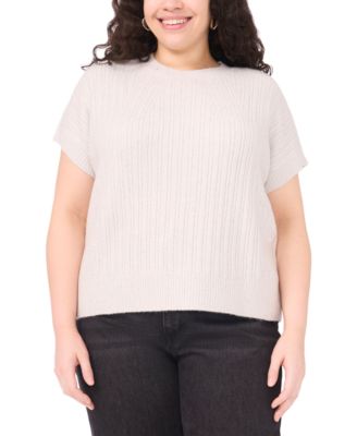 Vince Camuto - Plus Size Sequined Short Sleeve Top