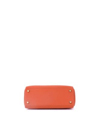 Kelly 25 Handbag Orange Swift with Gold Hardware
