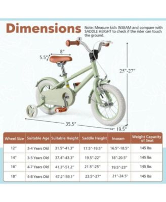 HONGGE 12 Inch Kids Bike with Adjustable Handlebar and Saddle