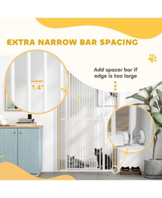 67" Extra Tall Pet Gate, 30"-41" Dog Gate with Cat Door,