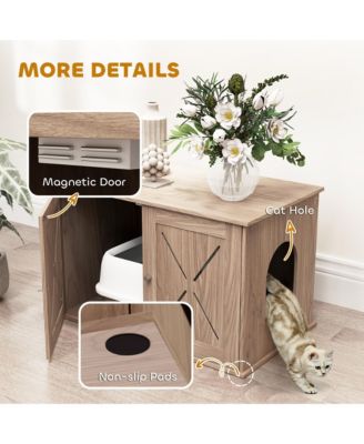 Cat Litter Box Enclosure, Hidden Cat Litter Box Furniture,