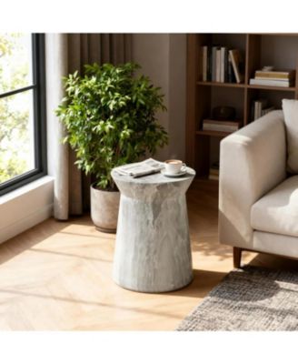 Streamdale Cement Outdoor Accent Table - Terrazzo Style