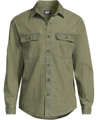 Men's Long Sleeve Indigo Work Shirt