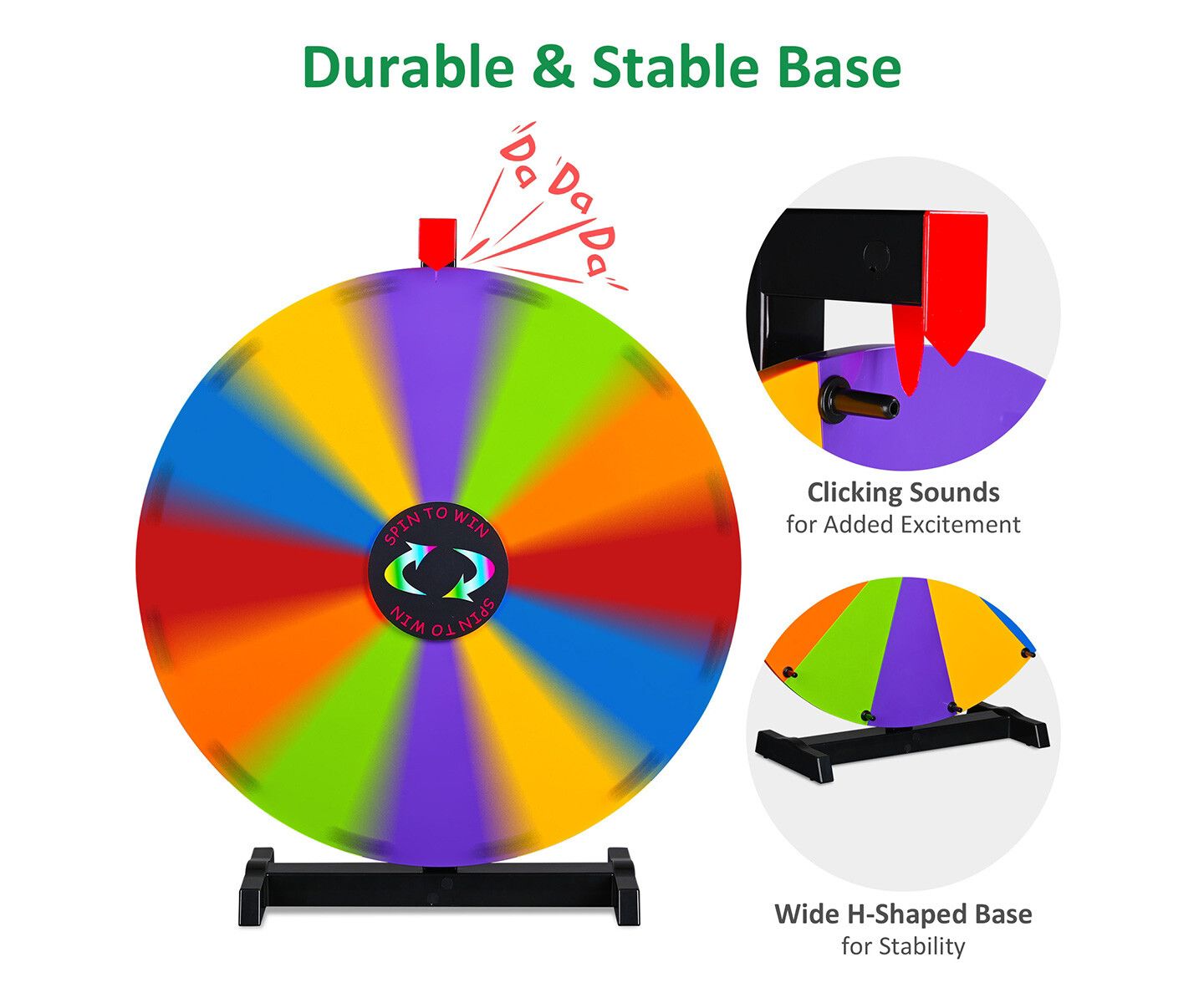 Детская настольная игра WinSpin 24" Modular Dry Erase Prize Wheel Spinning Game, от 14 лет, цвет: Natrual — фото 3