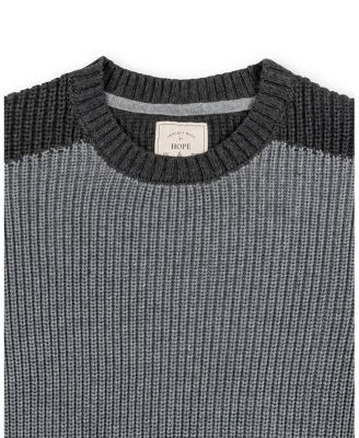 Men's Organic Crew Neck Shoulder Detail Sweater