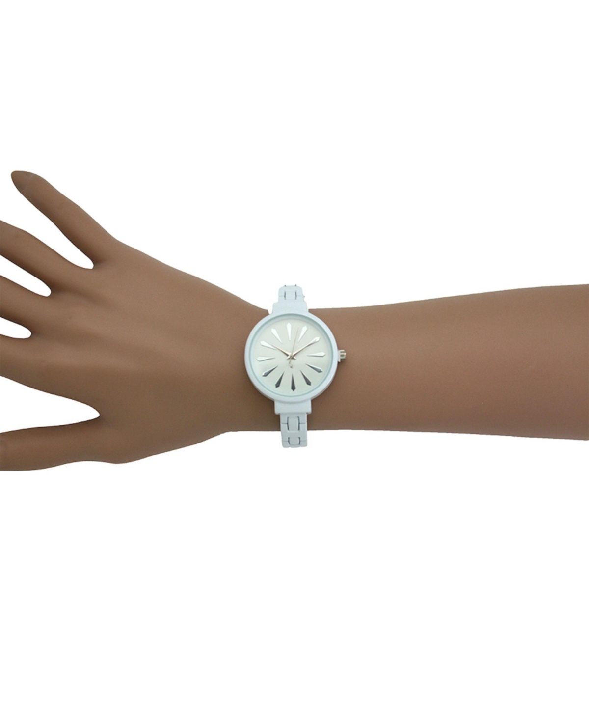 White Petite Artistic Bangle Watch