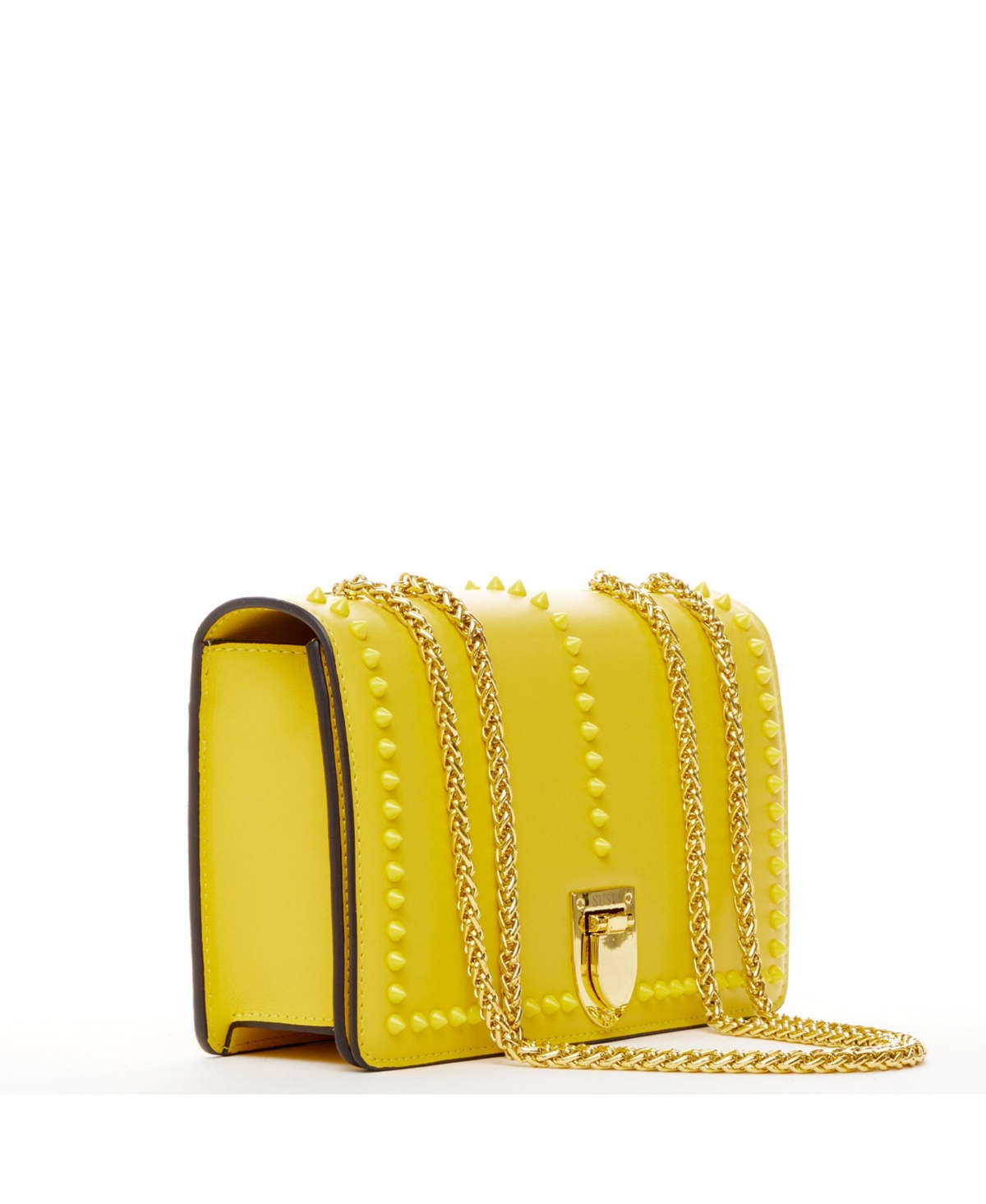 Leather Crossbody Purse Shoulder Bag with Gold Chain Strap Evening Clutch Style