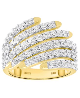 Forever Grown Diamonds - Lab-Grown Diamond Ring (2.ct. t.w.) in 14K Gold Plated Sterling Silver