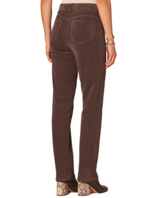 Petite "Ab"solution Corduroy Straight-Leg Jeans