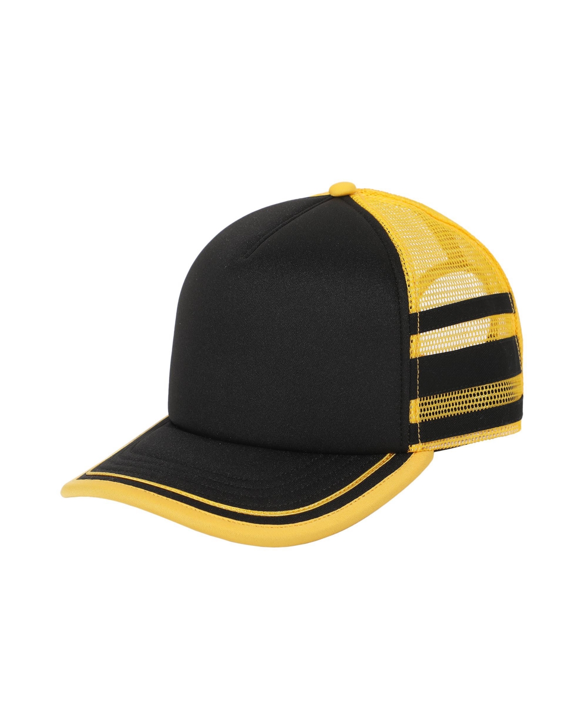 Stranger Things Men's Dustin Henderson Black & Yellow Cosplay Trucker Hat