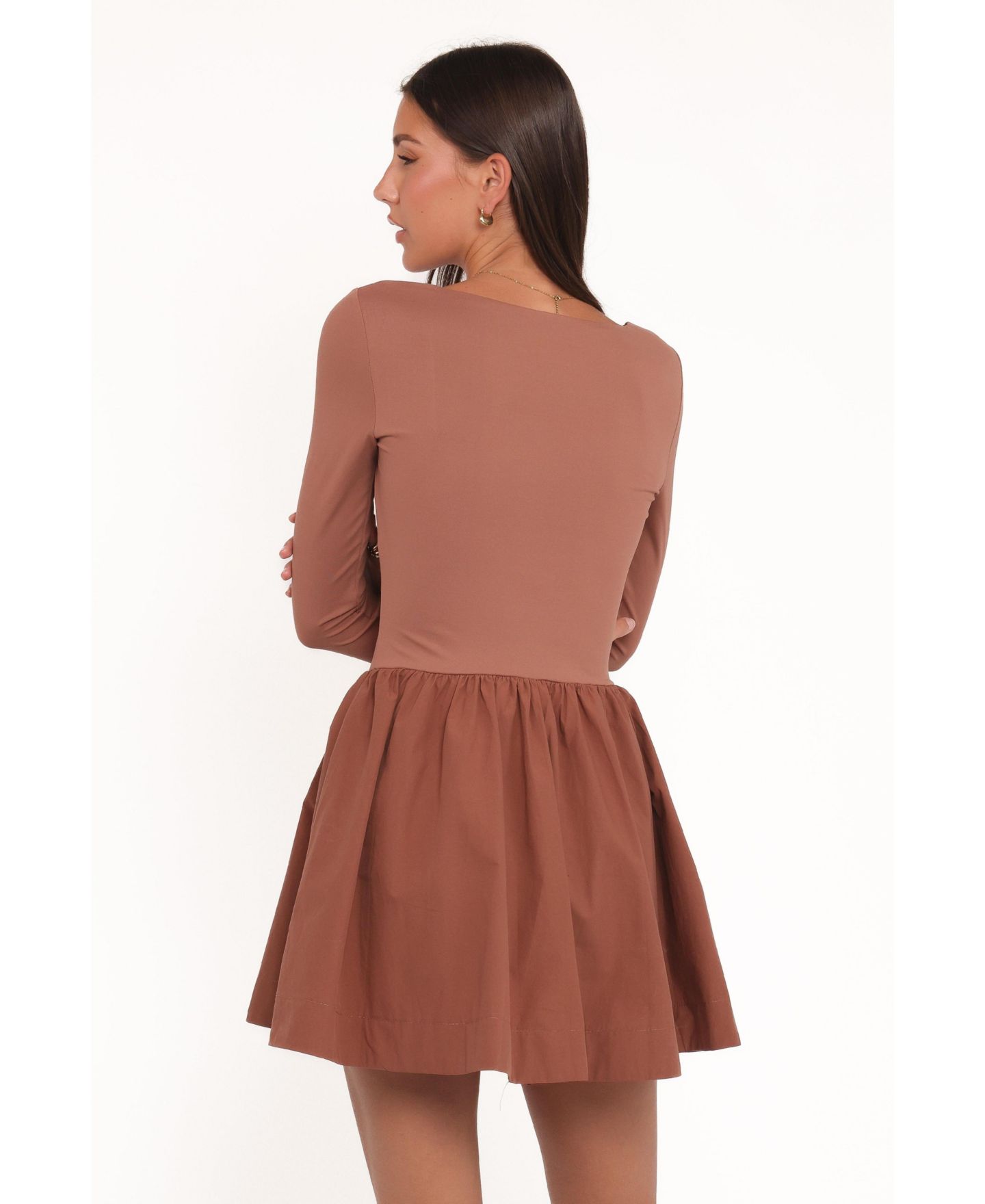 Женское платье Petal and Pup Sheena Long Sleeve Mini, цвет: Мокко — фото 3