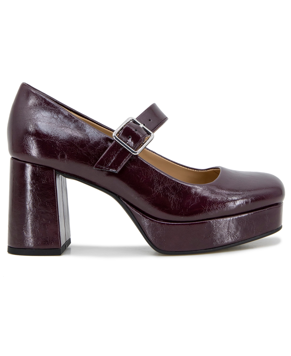 Kenneth Cole Reaction Klair Jewels Platform Mary-jane Pumps In Burgundy