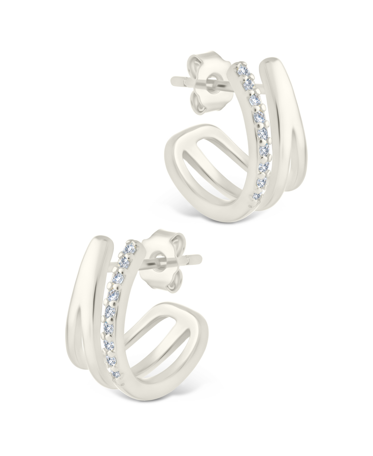 Sterling Forever Sterling Silver Harlowe Claw Studs