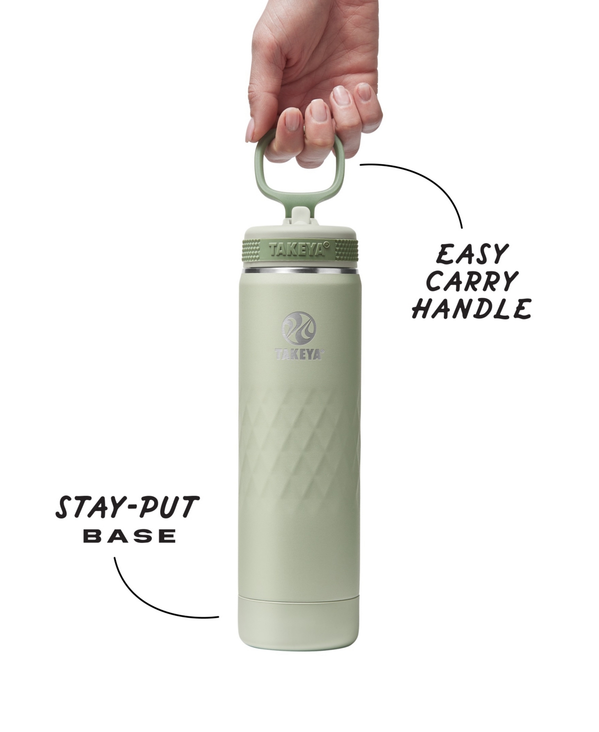 Takeya Sport 22 Oz. Triple-insulated Water Bottle With Straw Lid In Green
