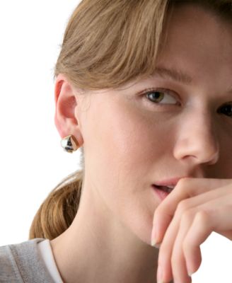 Silver-Tone Sculpted Stud Earrings (also in Gold-Tone)