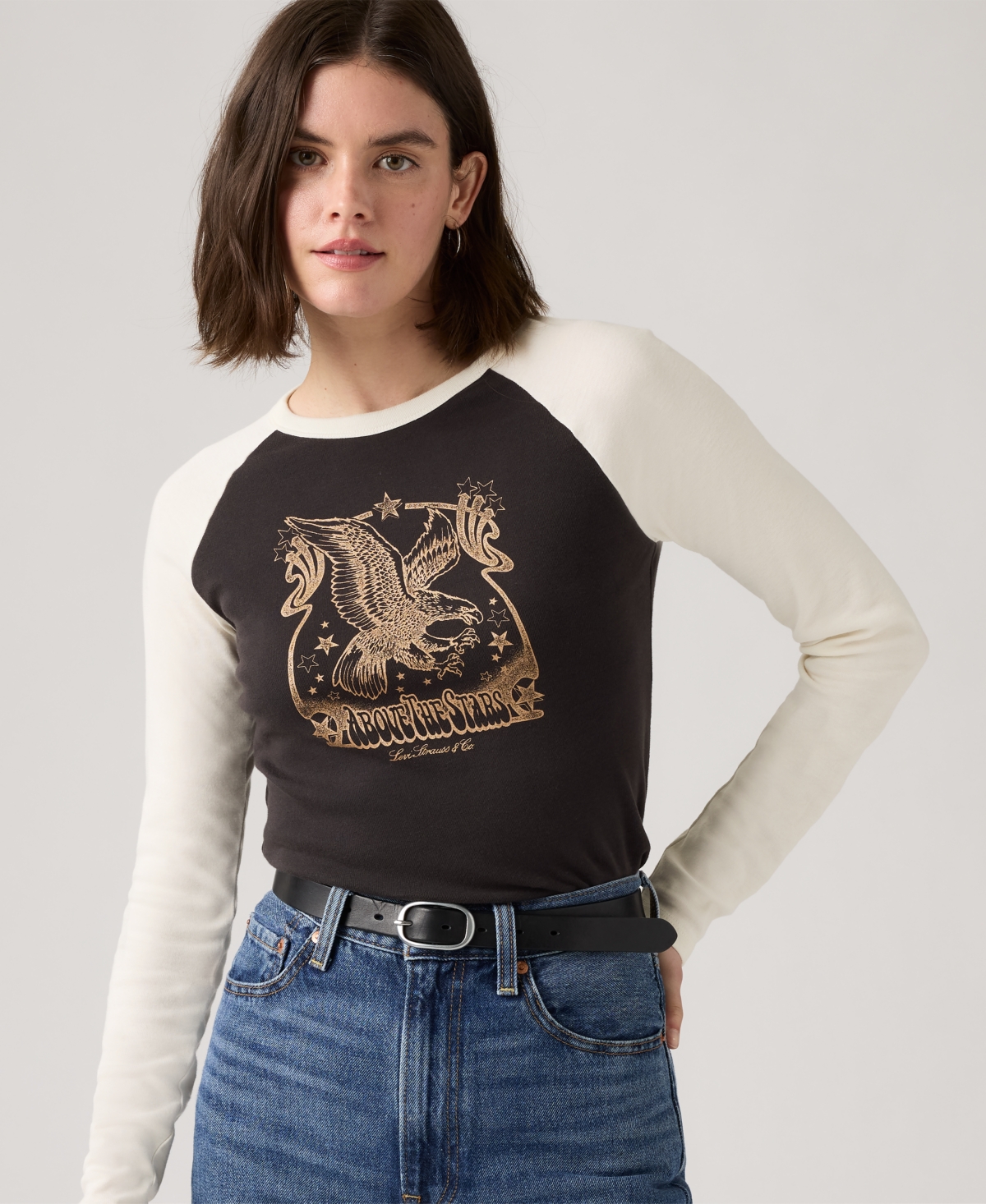 Levi's Women's Graphic Essential Raglan Long Sleeve Top In Multi