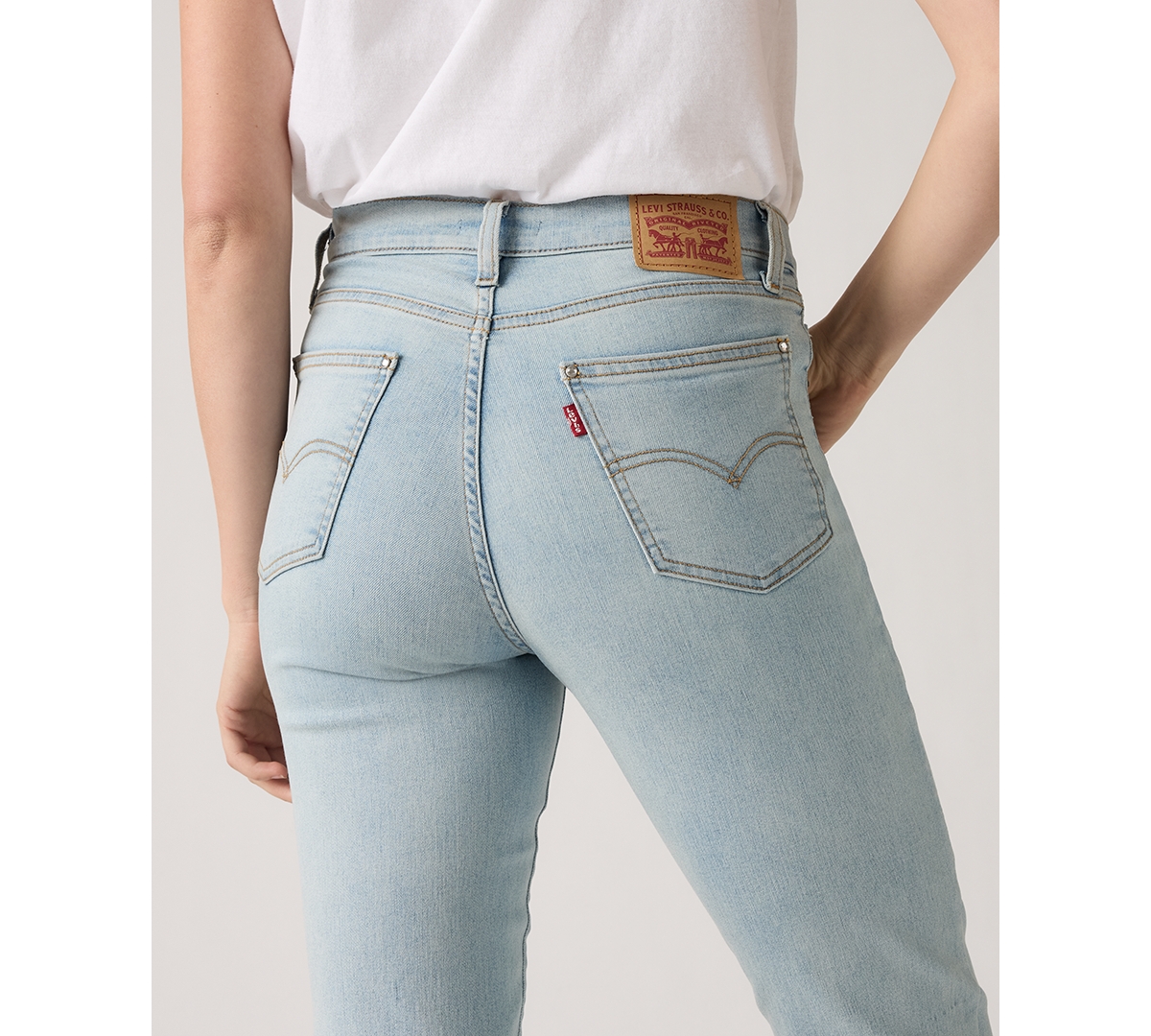 Levi's Women's 724 High Rise Rhinestone Button Fly Straight Leg Jeans