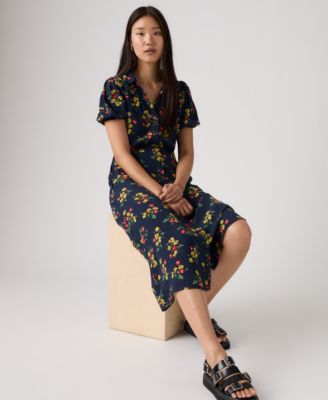 Premium Women's Rosa Short Sleeve Midi Dress