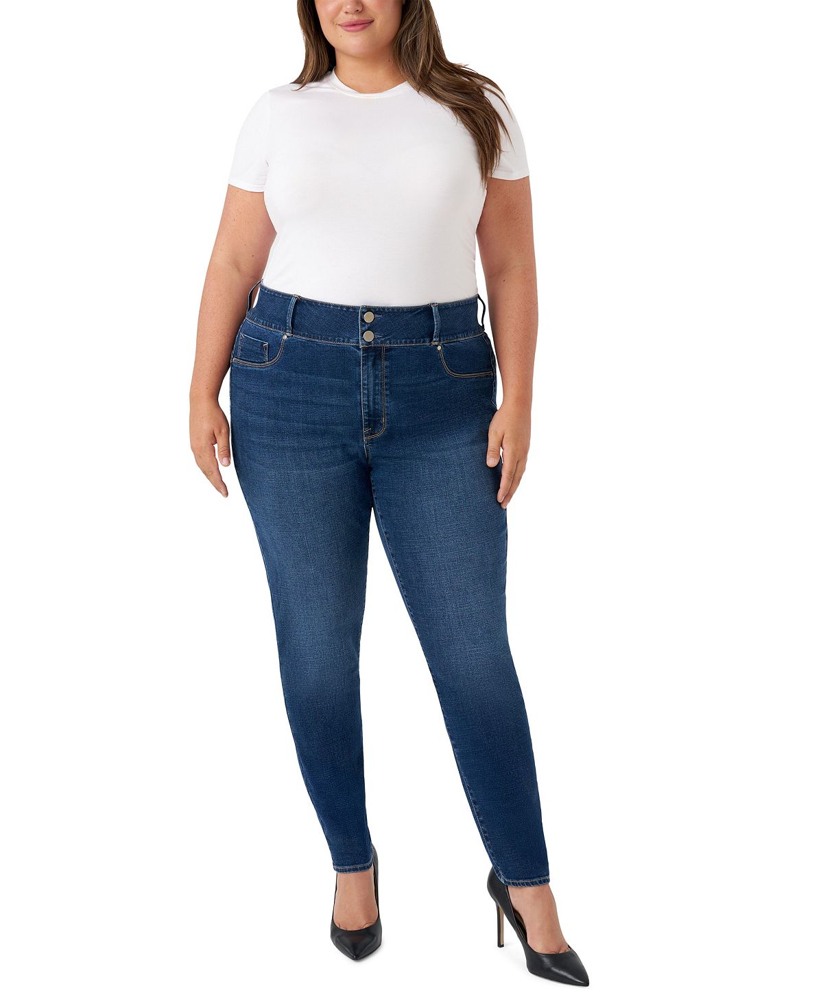 Seven7 Plus Size High Rise Curvy Legging Jeans view 1 — MAYCSS fashion products