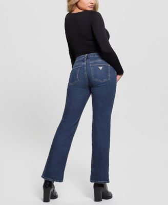 Women's Whiskered Faded-Front Bootcut Denim Jeans