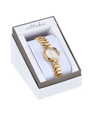 Metal Moderna Gold Plated Bracelet Watch, 80mm