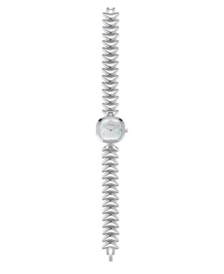 Metal Moderna Silver Plated Bracelet Watch, 80mm