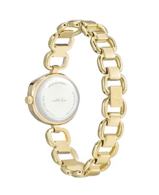 Open Circle Gold Plated Bracelet Watch, 85mm