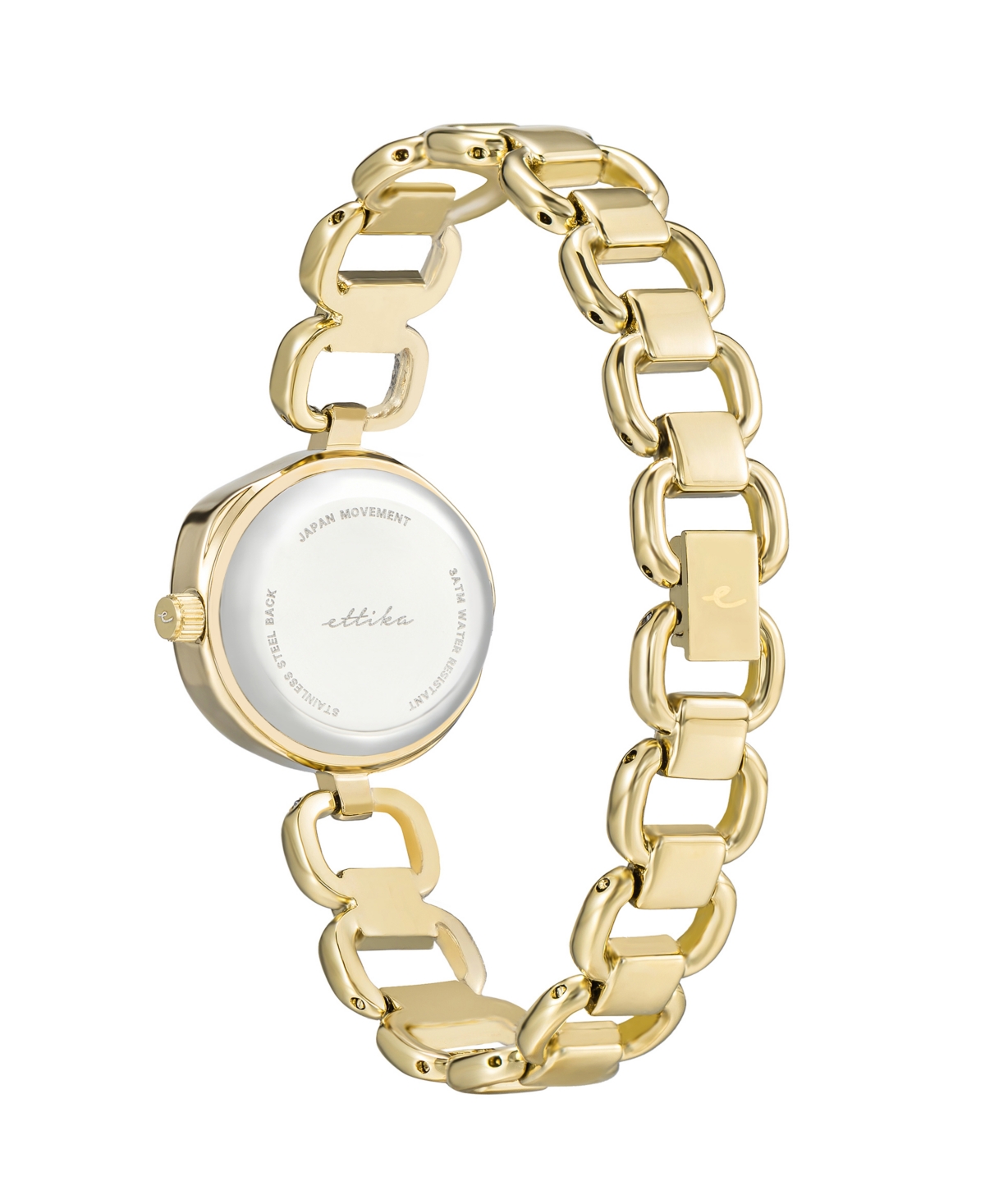 Ettika Open Circle Gold Plated Bracelet Watch, 85mm
