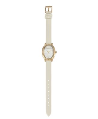 Timeless Texture Gold Plated Leather Watch, 70-110mm