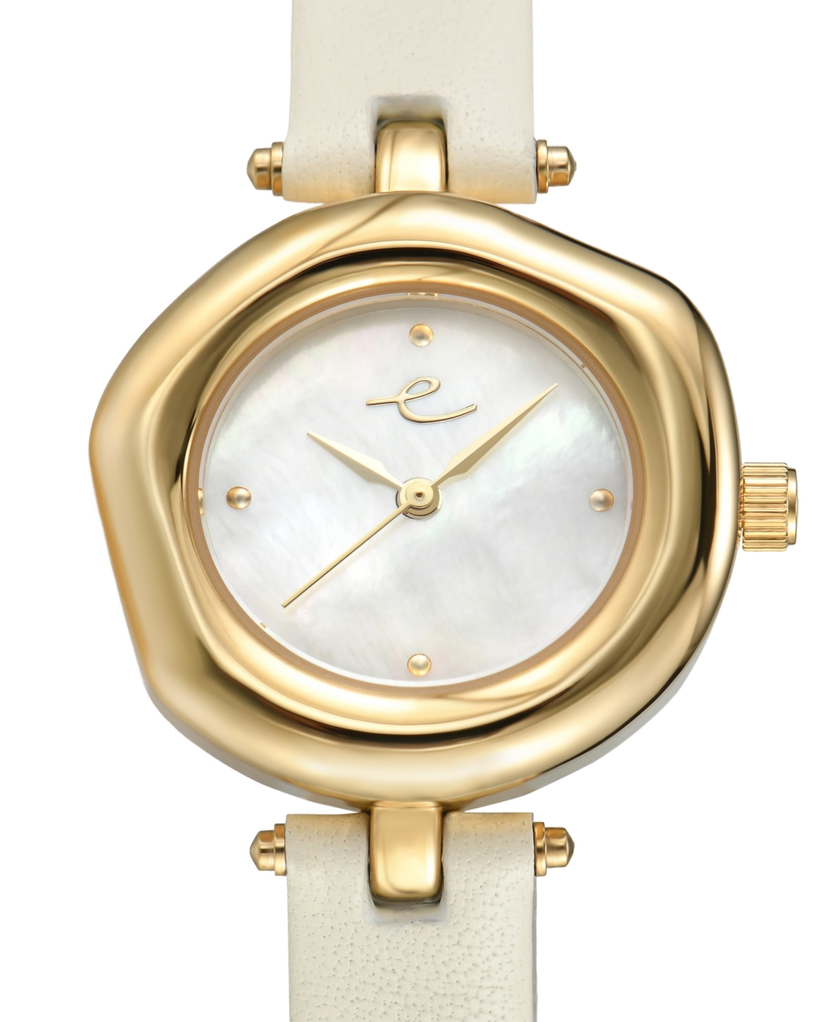 Ettika Open Circle Gold Plated Leather Watch,70-110mm