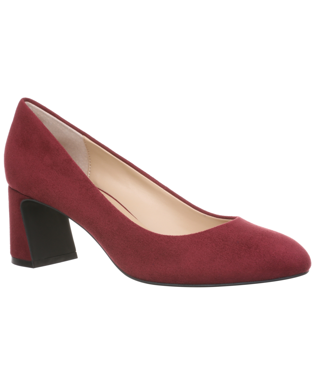 On 34th Toulla Mid Block Heel Pumps, Macy's Exclusive In Burgundy