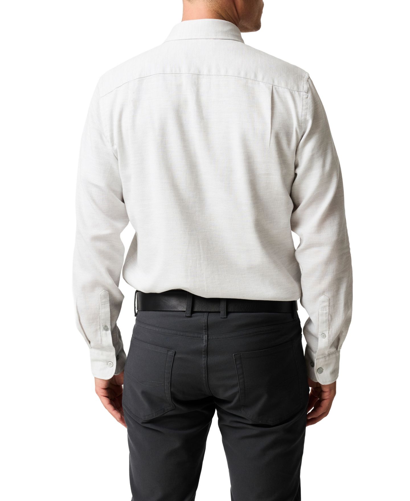 Мужская рубашка Rodd & Gunn Airtex Long Sleeve Slim Fit, цвет: Сумеречный — фото 3