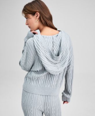 Women's Cable-Knit Pullover Hoodie