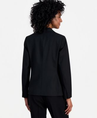 Single-Button Notched-Lapel Blazer