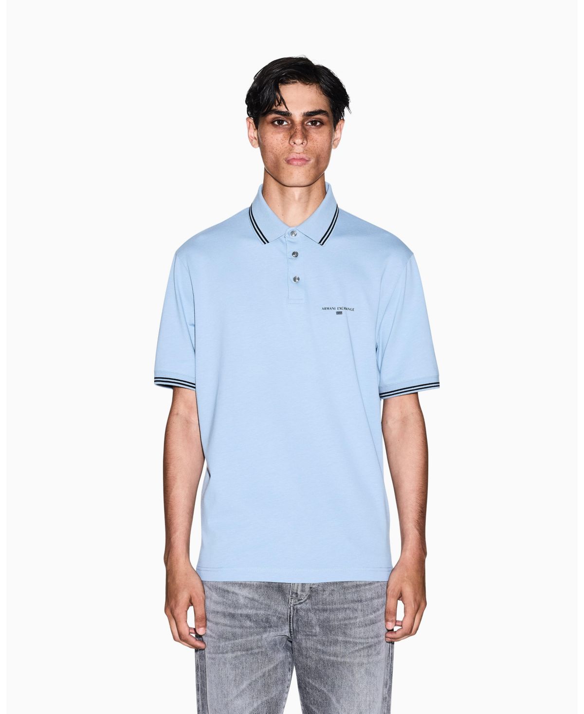 Мужская рубашка поло с отложным воротником из джерси