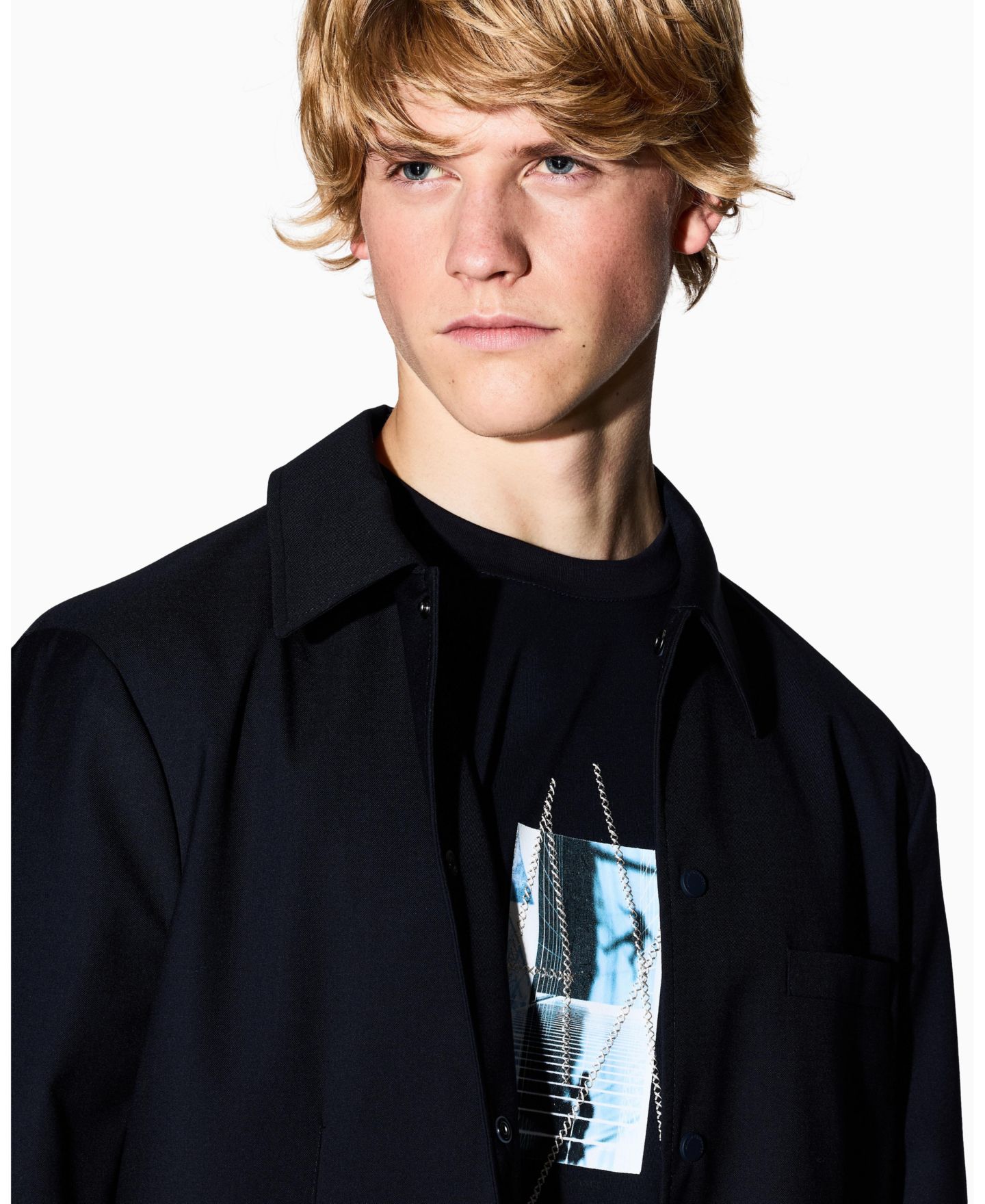 Мужская футболка A|X Armani Exchange Center AX Graphic, цвет: Глубокий тёмно-синий — фото 4