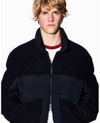 Men's Quilted Color Block Puffer Coat