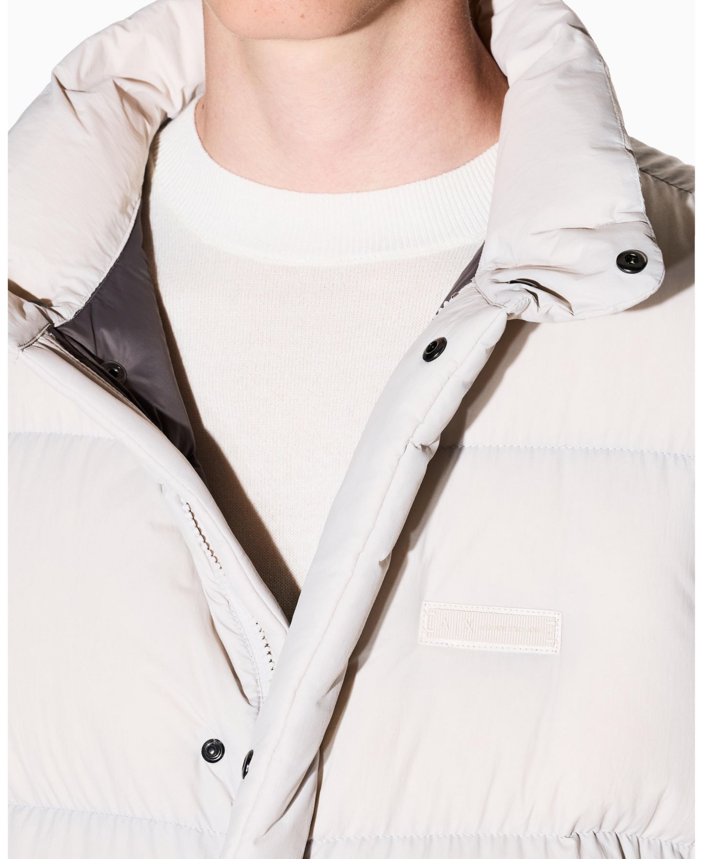 Мужской жилет A|X Armani Exchange Cozy Lab Puffer Vest, цвет: Светлый серый — фото 2