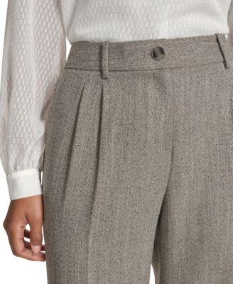 Women's Novelty Pleated Wide Leg Pants