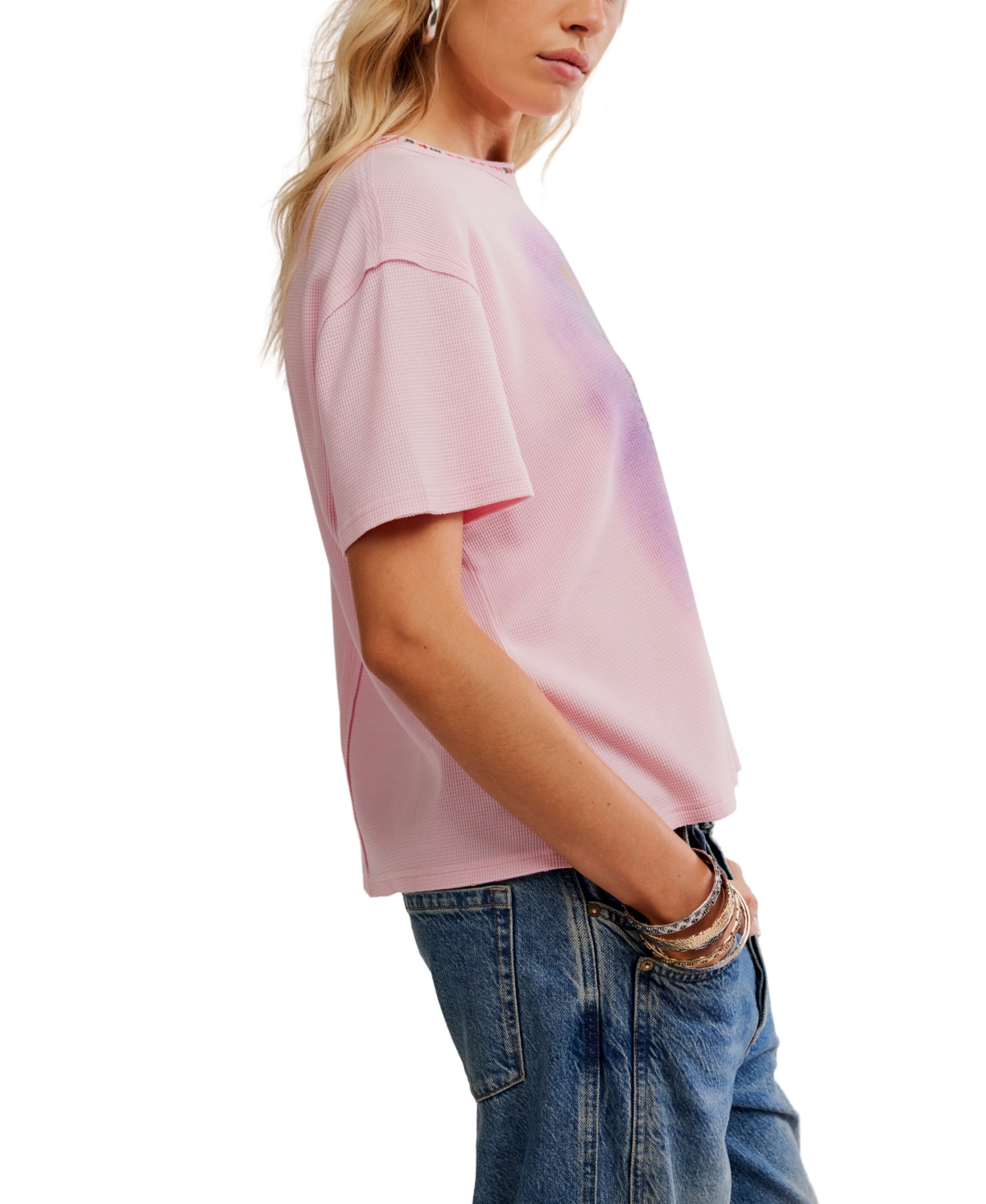 Free People Women's Merry Meowy Graphic Short-Sleeve T-Shirt