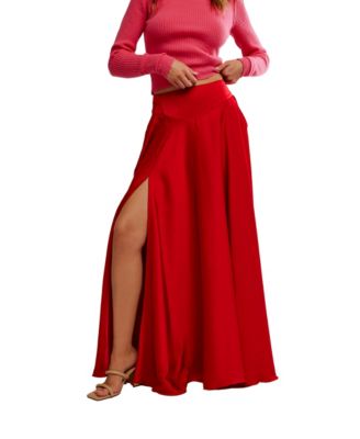 Free People - Women's Chilco A-Line High-Slit Maxi Skirt