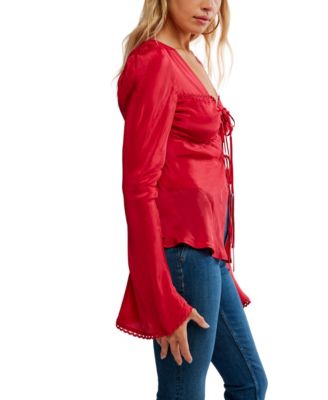 Women's Bali Ariel Deep V-Neck Front Tie Top