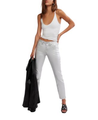 Women's Oracle Metallic Low-Rise Skinny Jeans