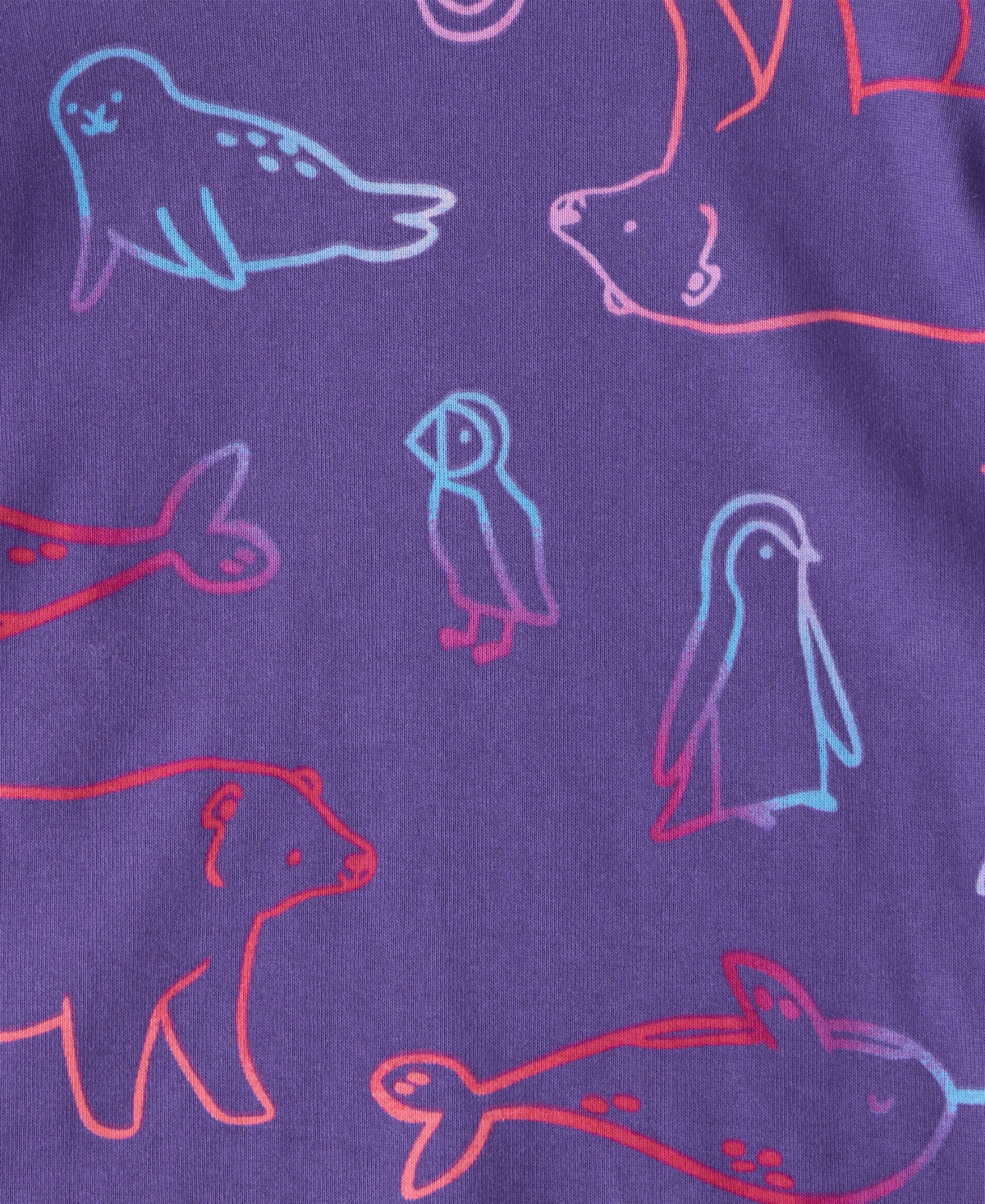 Carter's Girls Toddler 2T-5T 4-Piece Penguin and Polar Bear Snug Fit Long-Sleeve Pants Pajama Set